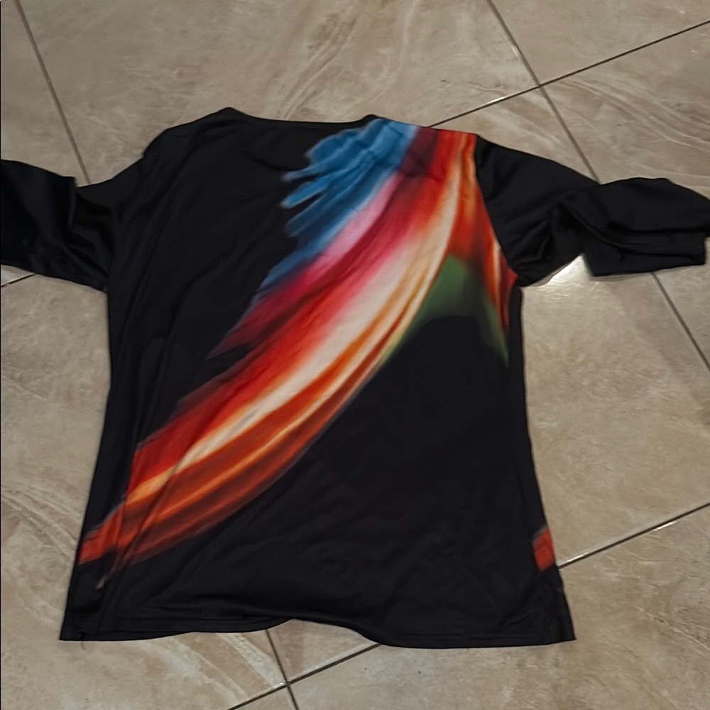 Colorful Abstract Women's Top - Picture 4 of 4